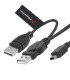 Cable 2 conectores usb 2.0 a mini usb b 5 pines 1.5 m