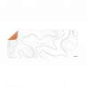 Alfombrilla phoenix stratos para ratón escritorio blanca 90 x 40 cm con base de corcho y superficie cuero pu