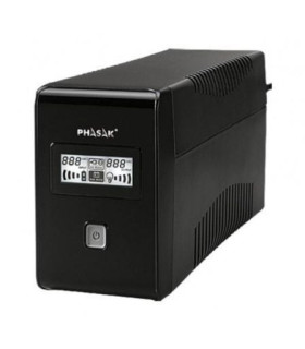 SAI Línea Interactiva Phasak 850 VA LCD Interactive/ 850VA/ 2 Salidas/ Formato Torre