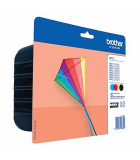Pack cartuchos tinta brother lc223valbp negro cian magenta amarillo 550 paginas