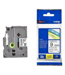 Cinta Laminada Original Brother TZe-221/ Blanca