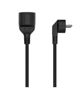 Cable Alargador de Alimentación Aisens A132-0602/ CEE7 Macho - CEE7 Hembra/ Hasta 1500W/ 5m/ Negro