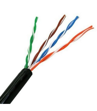 Bobina de Cable RJ45 para Exteriores UTP Aisens A133-0212 Cat.5e/ 100m/ Impermeable/ Negro